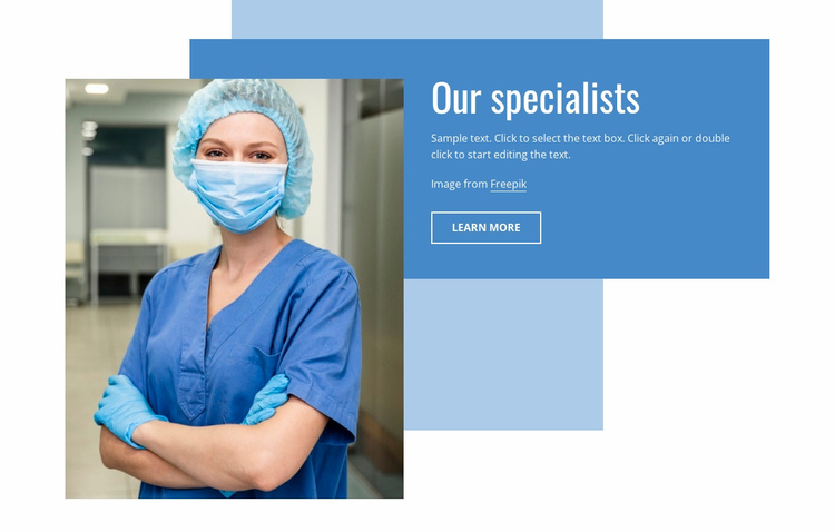 Our specialists Landing Page
