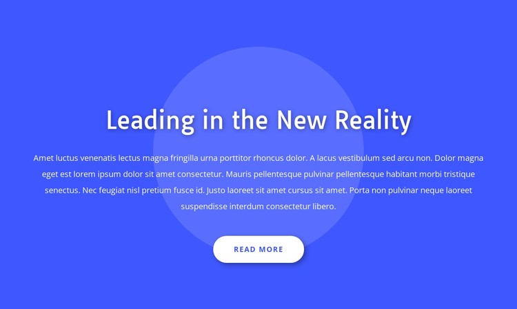 Leading in the new reality CSS Template