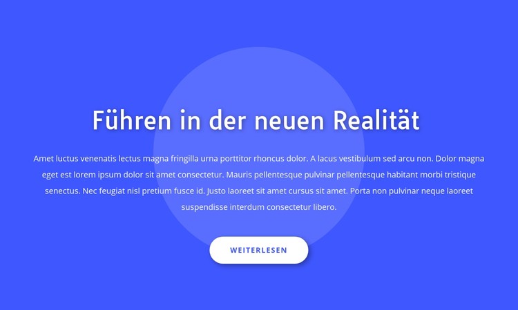 Führen in die neue Realität CSS-Vorlage