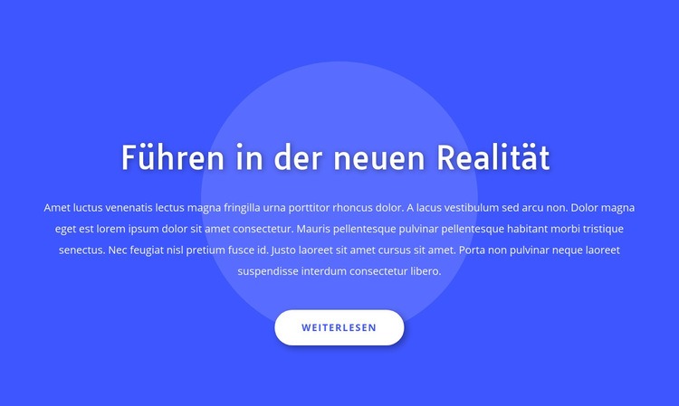 Führen in die neue Realität Landing Page