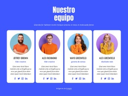 Nuestro Equipo De Profesionales Plantilla Responsiva Html5