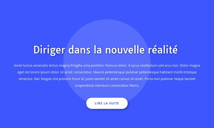 Diriger dans la nouvelle réalité Conception de site Web