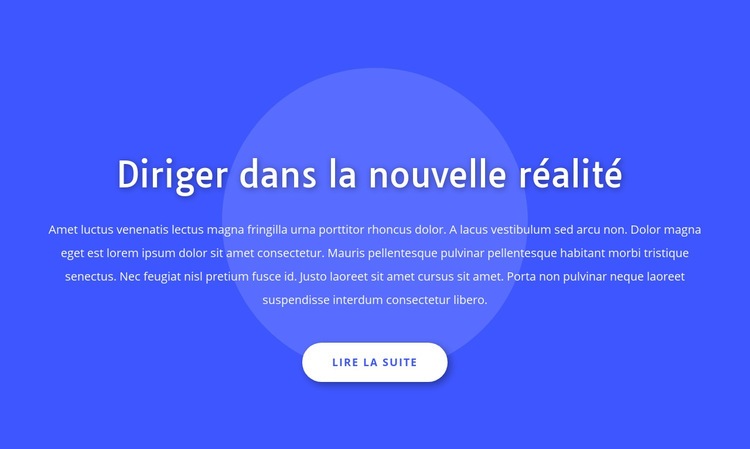 Diriger dans la nouvelle réalité Modèles de constructeur de sites Web