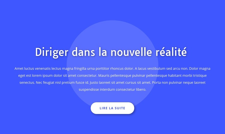 Diriger dans la nouvelle réalité Modèle CSS