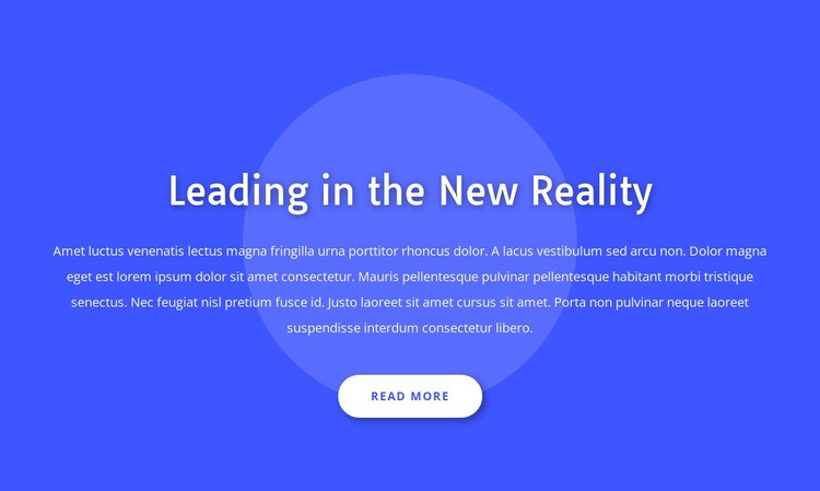 Leading in the new reality Homepage Design