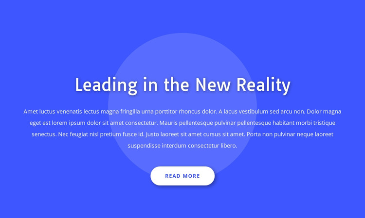 Leading in the new reality HTML Template