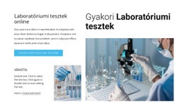 Gyakori Laboratóriumi Vizsgálatok - Egyoldalas Sablon