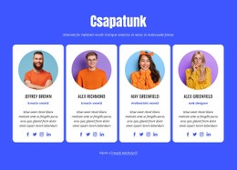 Professzionális Csapatunk - HTML Oldalsablon