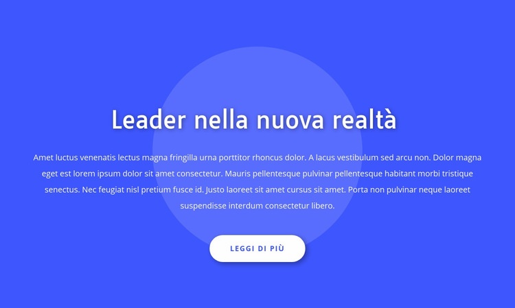 Leader nella nuova realtà Costruttore di siti web HTML