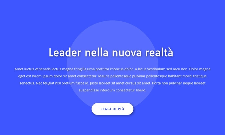 Leader nella nuova realtà Modelli di Website Builder