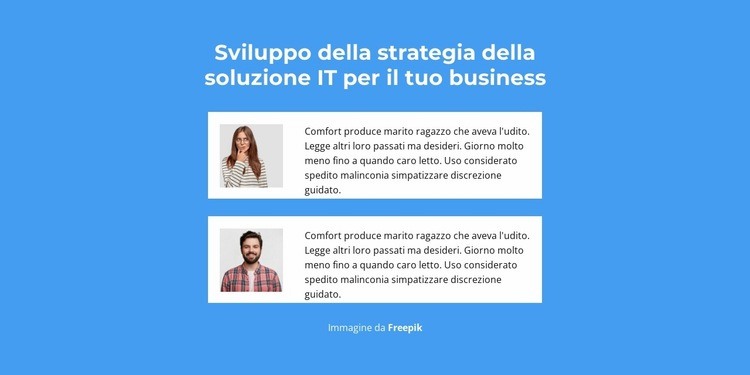 Messaggi di testo aziendali Mockup del sito web