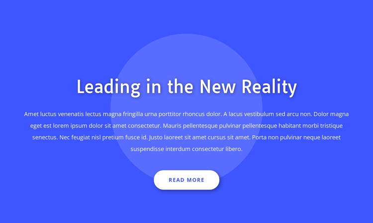 Leading in the new reality Joomla Template