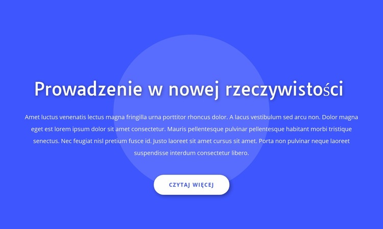 Lider w nowej rzeczywistości Kreator witryn internetowych HTML