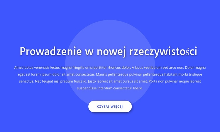 Lider w nowej rzeczywistości Makieta strony internetowej