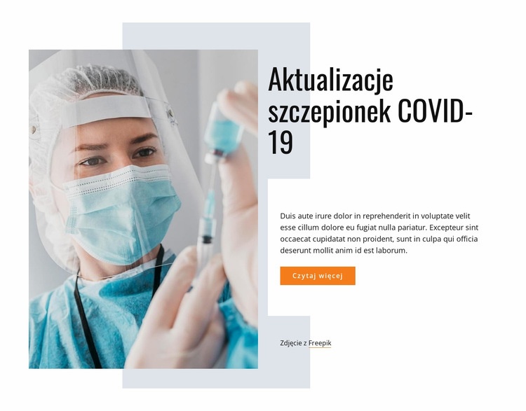 Covid-19 Szczepionka Projekt strony internetowej