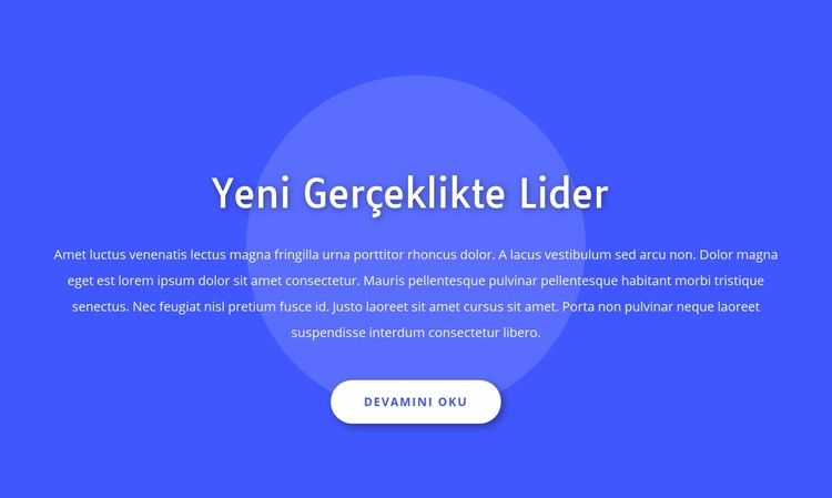 Yeni gerçeklikte lider CSS Şablonu