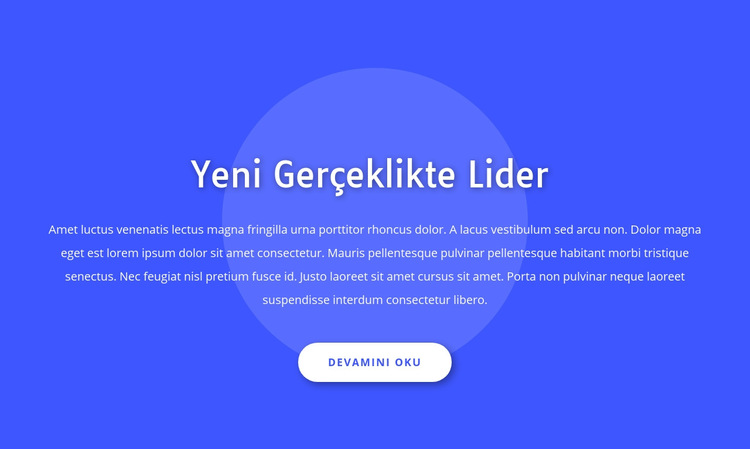 Yeni gerçeklikte lider Web Sitesi Şablonu