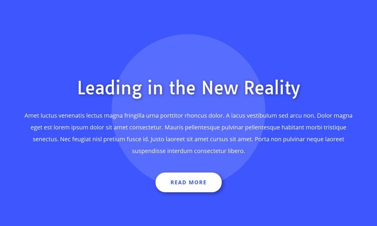 Leading in the new reality Web Page Design