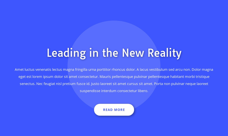 Leading in the new reality Website Design