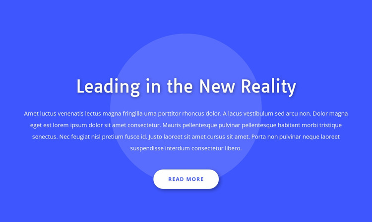 Leading in the new reality Website Mockup