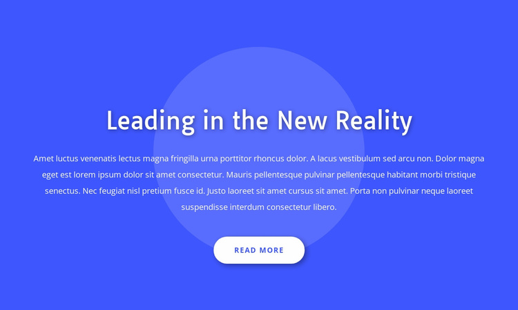 Leading in the new reality eCommerce Template