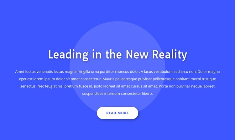 Leading in the new reality Wix Template Alternative