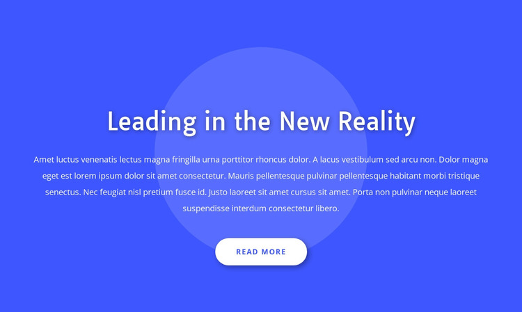 Leading in the new reality WordPress Theme