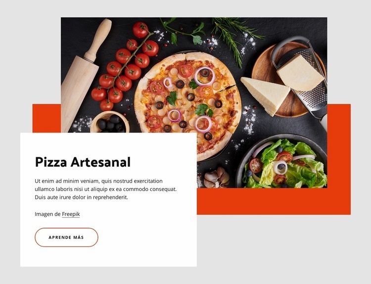 pizza artesanal Página de destino