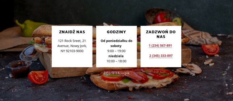 Znajdź nas Szablon HTML5