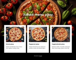 Italské Menu Pizzy – Stažení Šablony HTML