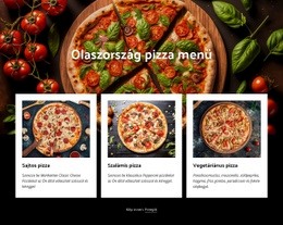 Olaszország Pizza Menü – Személyes Sablon