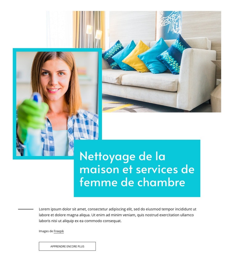 Services de femme de chambre Créateur de site Web HTML