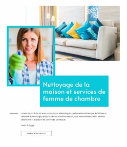 Maquette De Site Web Exclusive Pour Services De Femme De Chambre