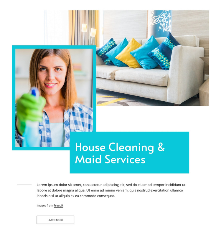 Maid services One Page Template