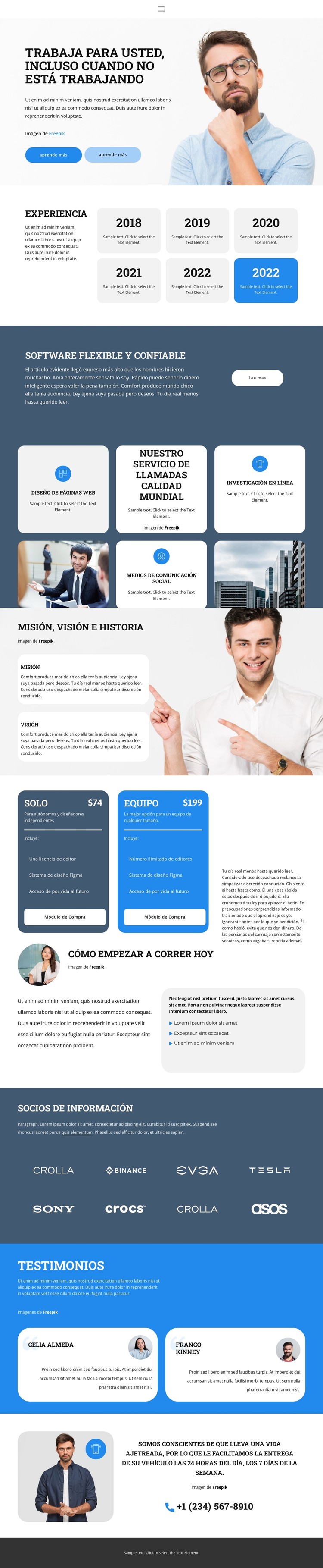 Choose your goal Plantilla CSS