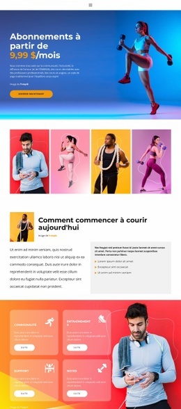 Maquette De Site Web Polyvalente Pour Du Sport Au Quotidien