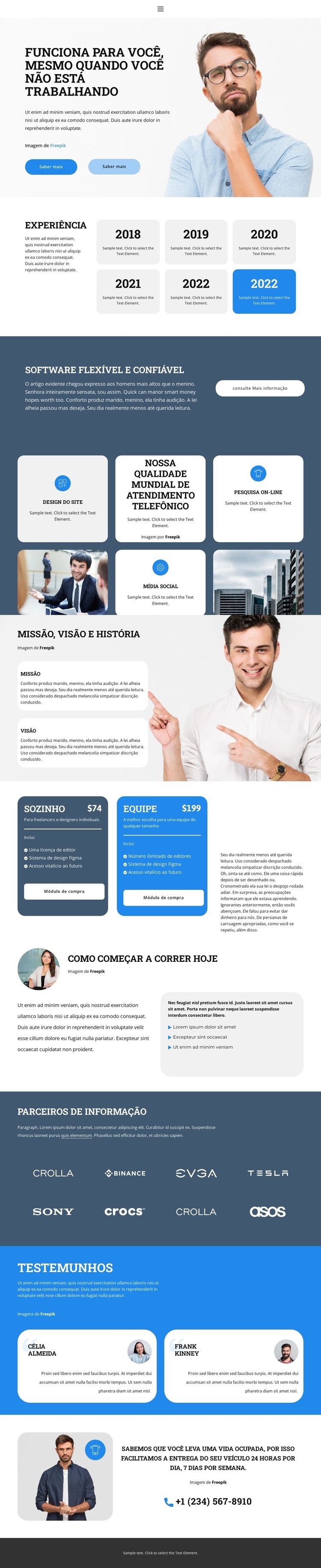 Choose your goal Construtor de sites HTML