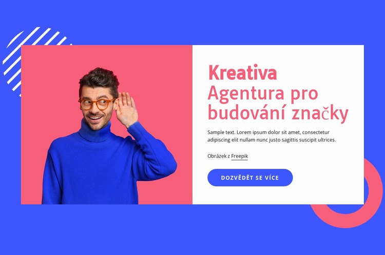 K vytváření značek používáme mozek Šablona HTML