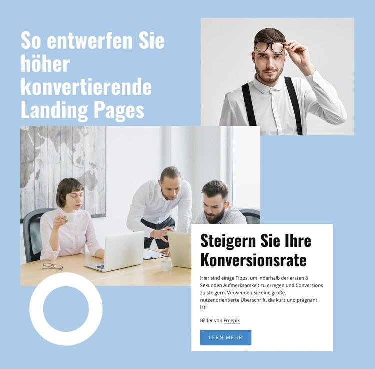 Steigern Sie Ihre Zielseite HTML Website Builder