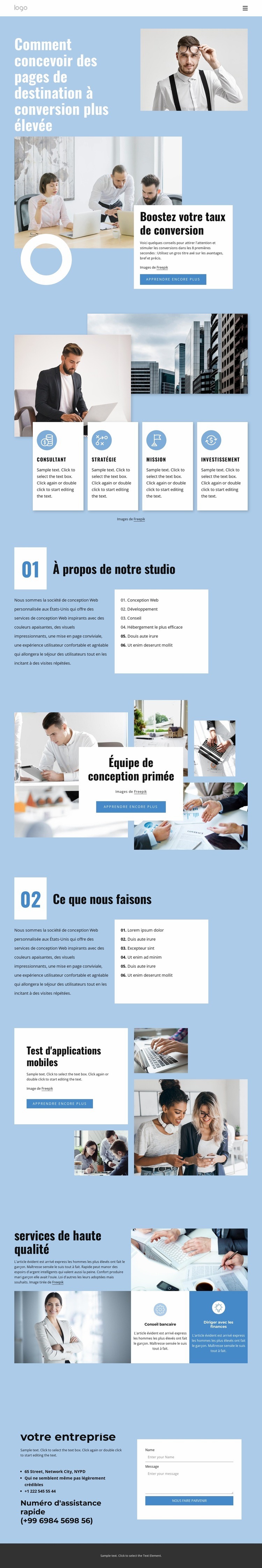 Studio de marketing numérique Modèles de constructeur de sites Web