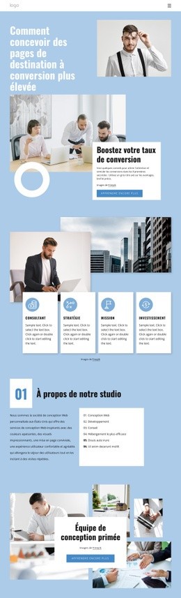 Page De Destination La Plus Créative Pour Studio De Marketing Numérique