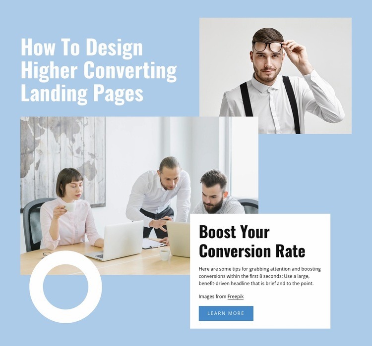 Boost your landing page Homepage Design