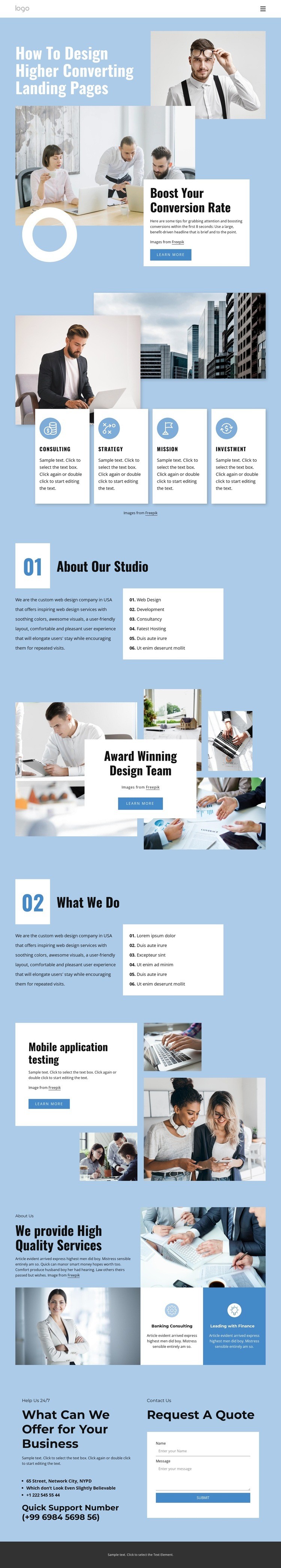 Digital marketing studio Homepage Design