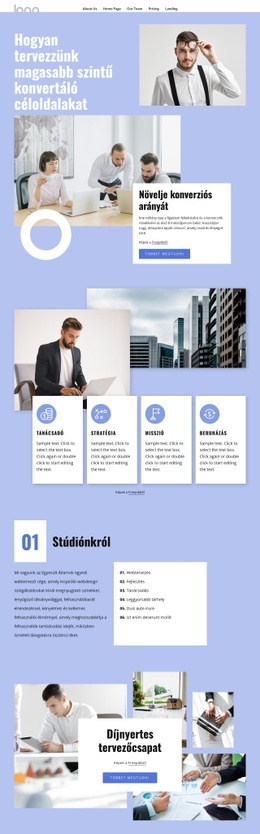 HTML Landing For Digitális Marketing Stúdió