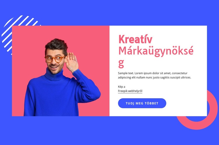 Agyakat használunk a márkák létrehozásához HTML Sablon