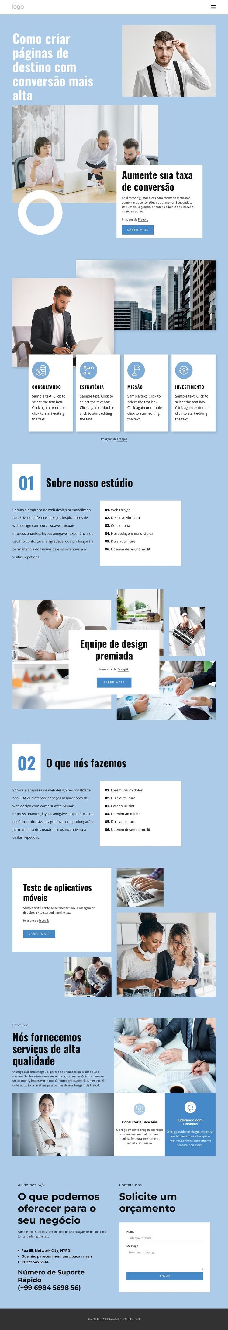 estúdio de marketing digital Landing Page