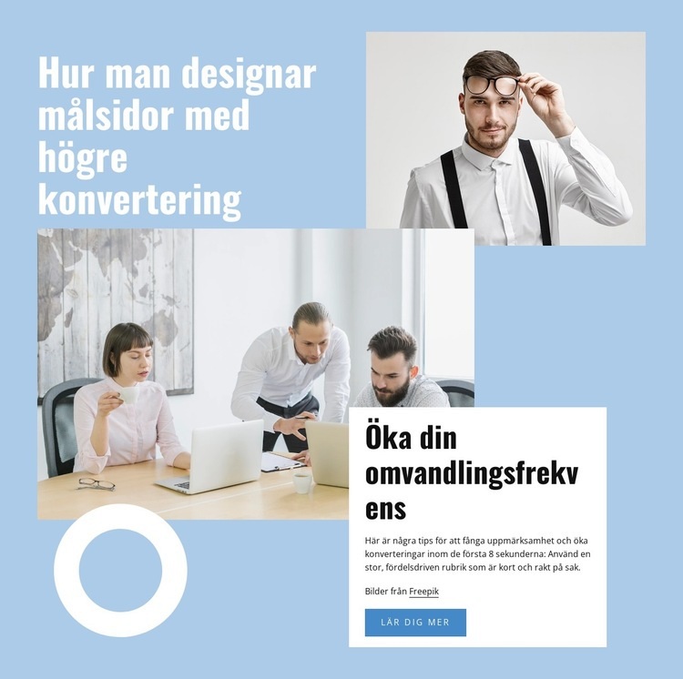 Boosta din målsida Hemsidedesign