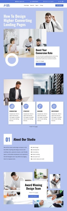 Digital Marketing Studio Web Page Design