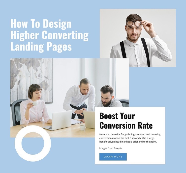Boost your landing page Web Page Design