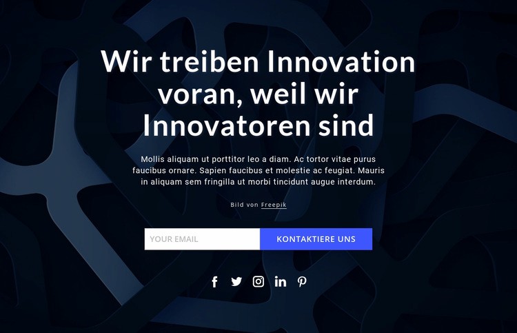 Wir treiben Innovationen voran HTML Website Builder